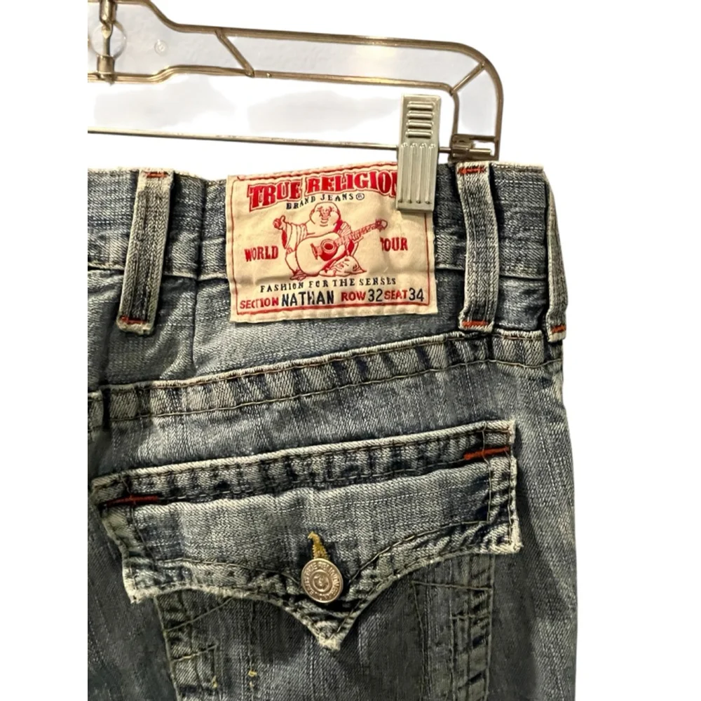 Vintage True Religion Nathan Super T Style Size 32 Denim Blue Made In USA RARE